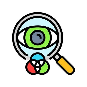 Color vision test optometry eye color icon vector illustration Stock Illustration