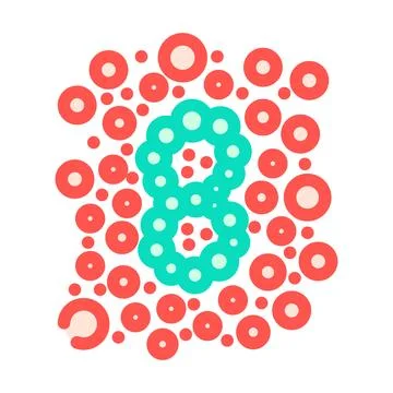 Color vision test optometry eye color icon vector illustration Illustrazione stock
