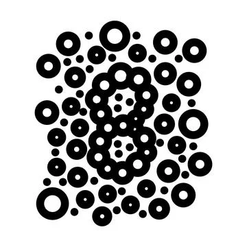 Color vision test optometry eye line icon vector illustration Stock Illustration
