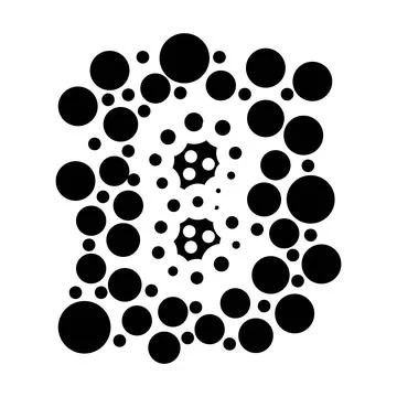 Color vision test optometry eye glyph icon vector illustration Stock Illustration