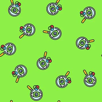 Color vision test optometry eye vector seamless pattern Stock Illustration
