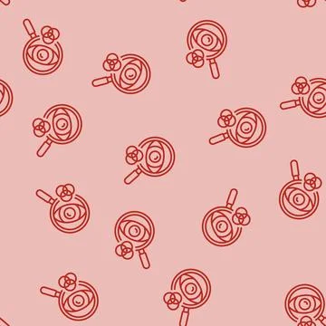 Color vision test optometry eye line seamless pattern Stock Illustration