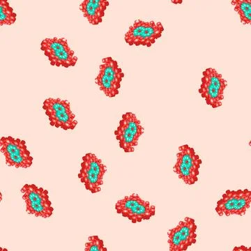 Color vision test optometry eye isometric icon seamless pattern Stock Illustration