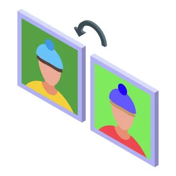 Color visual perception icon isometric vector. Optical sensory Stock Illustration