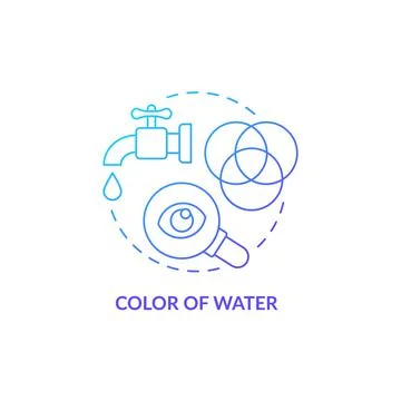 Color of water blue gradient concept icon Stock Illustration