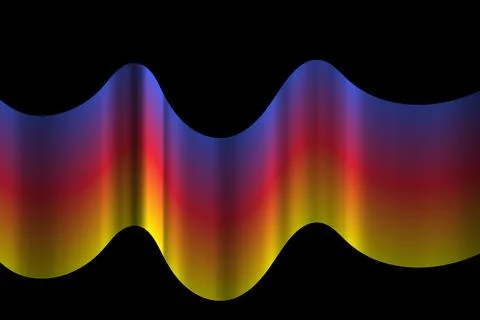 Color Wave Glow  Abstract Gradient Sine Pattern with Vibrant Motion and Bla.. 스톡 일러스트