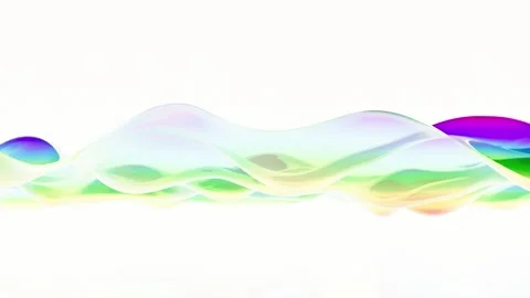 Color wave gradient glass element design bg seamless looped animation Stock Footage 342479120