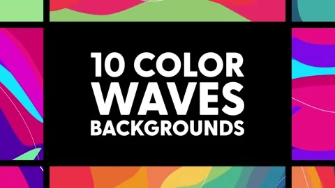 Color Waves Backgrounds After Effects stock