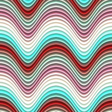 Color waves generated seamless texture Stock Illustration