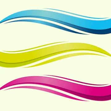 Color waves vector Stock Illustration