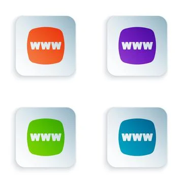 Color Website template icon isolated on white background. Internet communication Stockillustratie