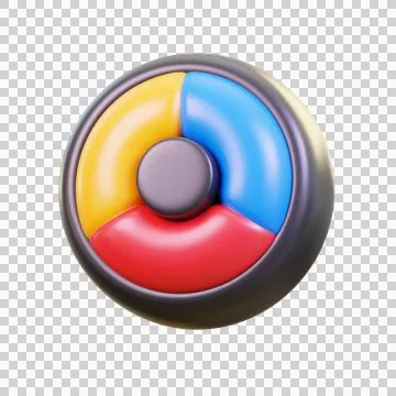 Color Wheel 3D Illustrations, 3D rendering Stock Illustration