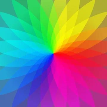 Color wheel abstract geometric triangular background Stock Illustration