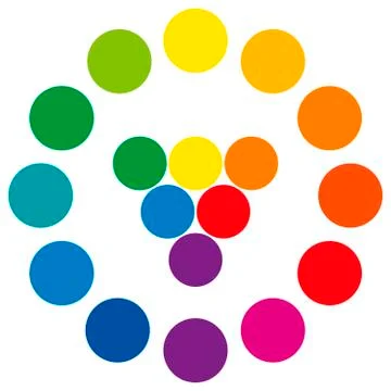 Color Wheel With Circles Stock Illustration