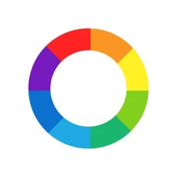 Color Wheel, Flat Vector Icon for Drawing Stock Illustration