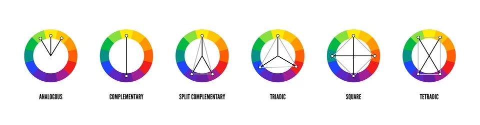 Color wheel guide with twelve colors vector illustration Stock Illustration