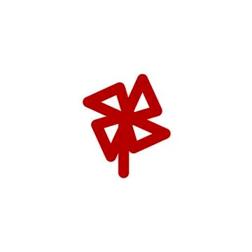 Color windmill vector line icon Stock Illustration