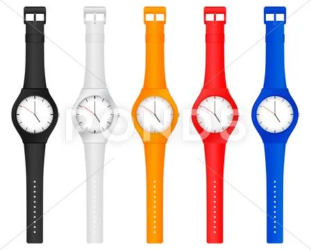 Color wristwatch Stock Illustration