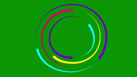 Color2 circular frame 7 green 库存影片 334238905