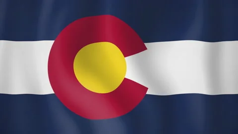 Colorado animated flag. Seamless loop. 4K Stock-Footage 145385269