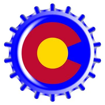 Colorado Bottle Cap Stock Illustration