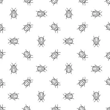 Colorado bugs seamless pattern 스톡 일러스트