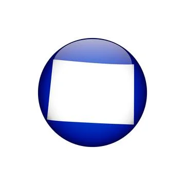 Colorado Circle Button States of US Map Icon Vector Template Illustration D.. 스톡 일러스트