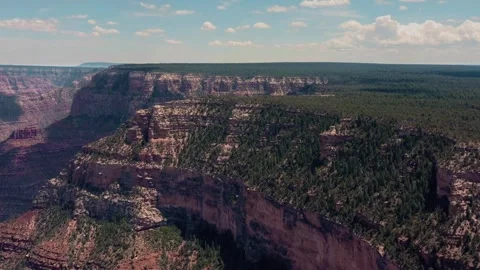 The Colorado cliff flows between the vertical cliffs of the Grand Canyon. Stock-Footage 336577633