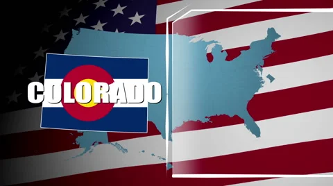Colorado Countered Flag and Information Panel Stock Footage 66769914