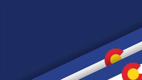 Colorado Day Abstract Background with Stylized State Flag Diagonal Stripes. Stock Footage 340329206