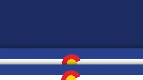 Colorado Day Animated Background Featuring State Flag Colors and Symbols. Stock Footage 340328939