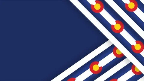 Colorado Day background with state flag stripes on dark blue backdrop. Stock Illustration