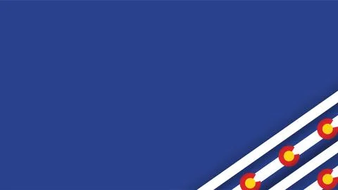 Colorado Day background with state flag emblem and diagonal stripes on blue. Stock Illustration