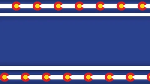 Colorado Day Celebration Background with State Flag Emblem Borders. Stock Footage 340329910