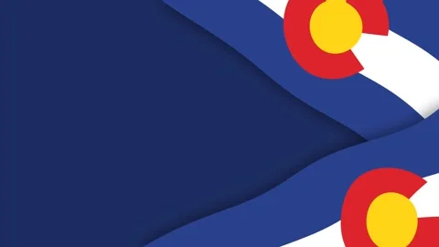 Colorado Day Celebration Background with Stylized State Flag Graphics. Видео 340328826