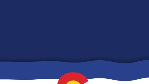 Colorado Day Celebration Background with Stylized State Flag Animation. Stock Footage 340329295