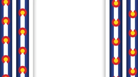 Colorado Day Celebration Frame with State Flag Pattern and Copy Space. Stock Footage 340328918