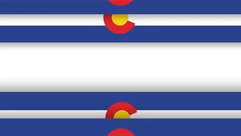 Colorado Day Flag Border Background Banner Template with Copy Space. Stock Illustration