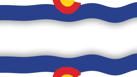 Colorado Day Flag Frame Animated Background for State Celebration. Stock Footage 340329524