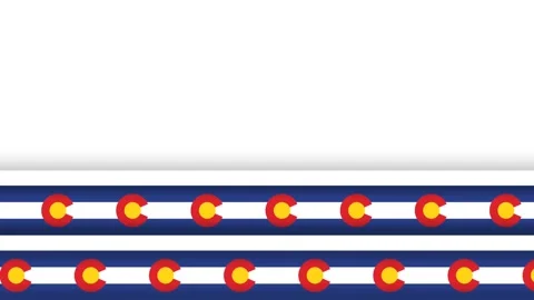 Colorado Day State Flag Border Loop Background for Patriotic Celebrations. Stock Footage 340329881