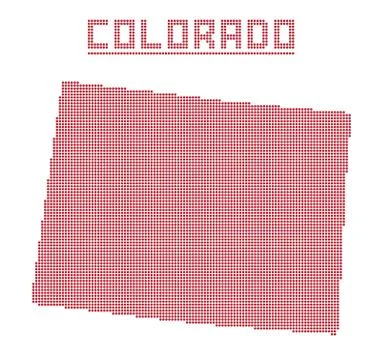 Colorado Dot Map Stock Illustration