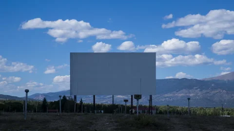 Colorado Drive-In during Day with Clouds Stock Footage 58281295