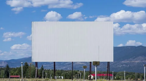 Colorado Drive-In during Day with Clouds, Close-up Stock Footage 58335262