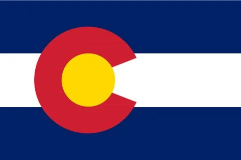 Colorado Flag. Stock Illustration