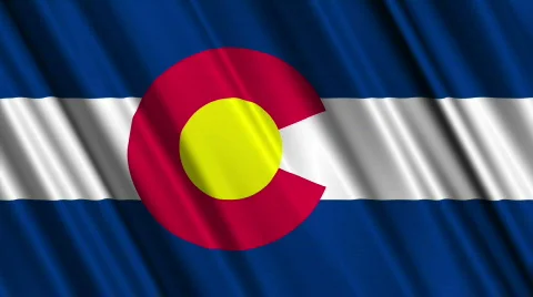 Colorado Flag Loop 01 Stock-Footage 834619