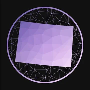 Colorado icon. Vector polygonal map of the us state. Colorado icon in geome.. Illustrazione stock