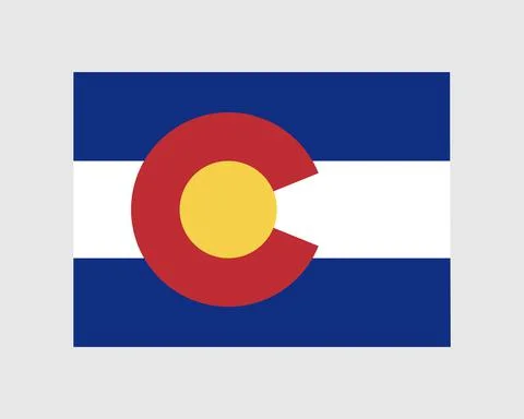 Colorado Map Flag. Map of CO, USA with the state flag Stock Illustration