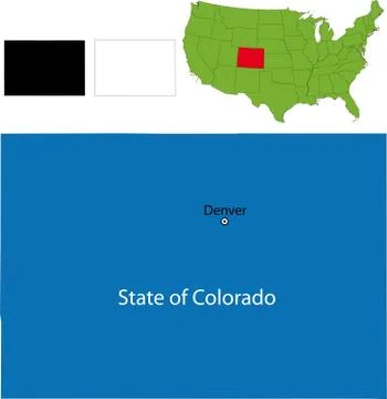Colorado map Stock Illustration