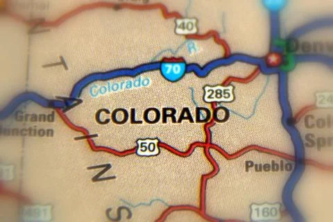Colorado on a map Stock Photos