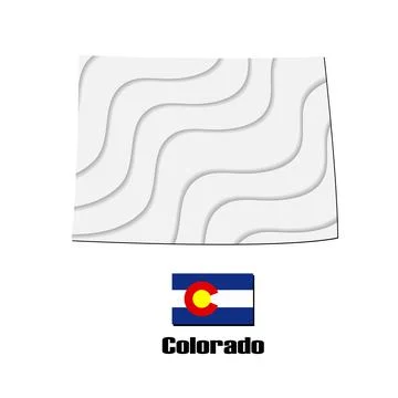 Colorado map on white background. vector illustration. Stock Illustration
